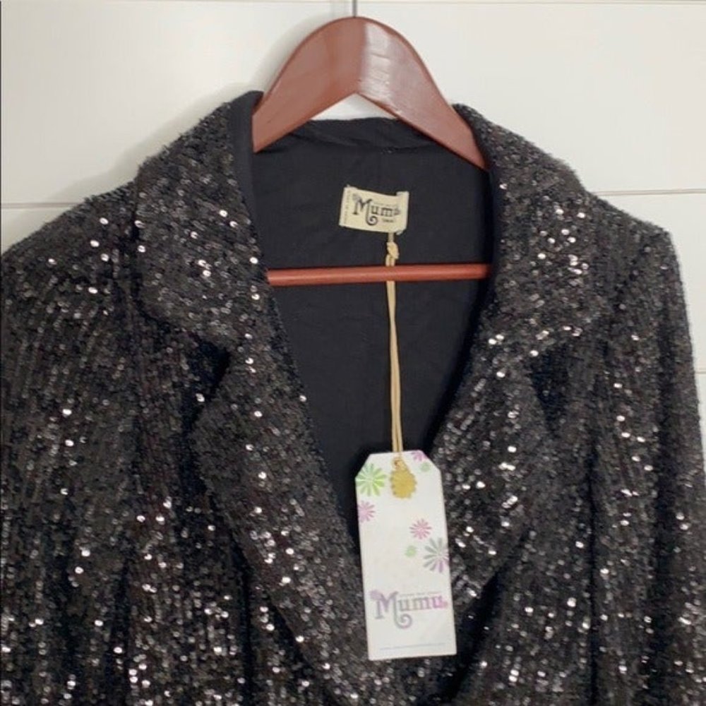 Show Me Your Mumu Black Bazel Blazer Size Small - Picture 4 of 7